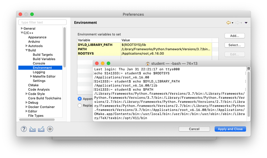 what toolchain to use on mac for building c project in eclipse